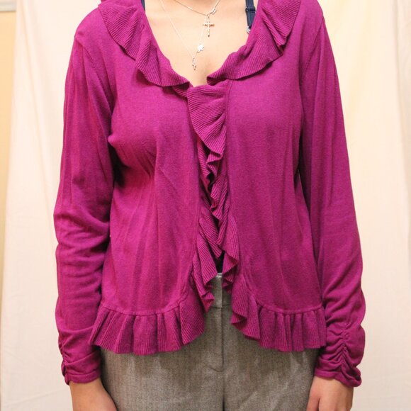 WOMEN'S RUFFLE SWEATER - Picture 11 of 12